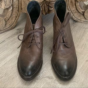 Alberto Fermani Dark Brown Leather Ankle Booties